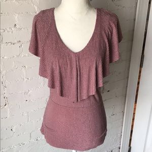 Adrianna Papell Mauve Pink Top